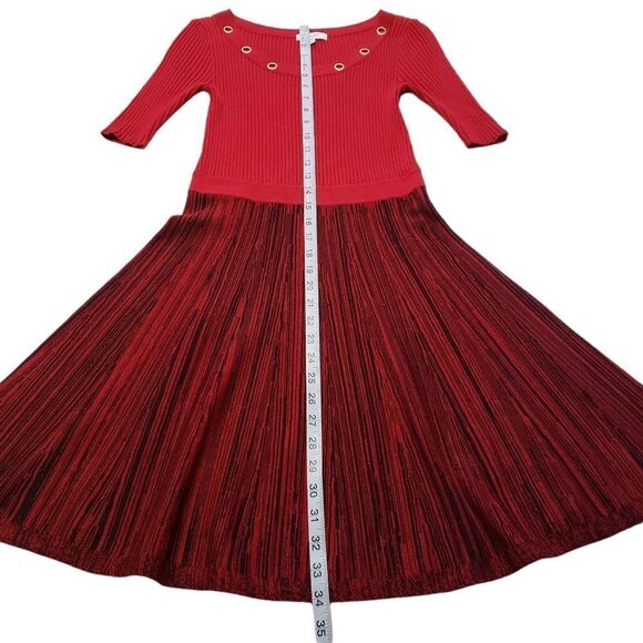 Candie’s Red Knit Flared Sweater Dress Medium - Picture 10 of 14